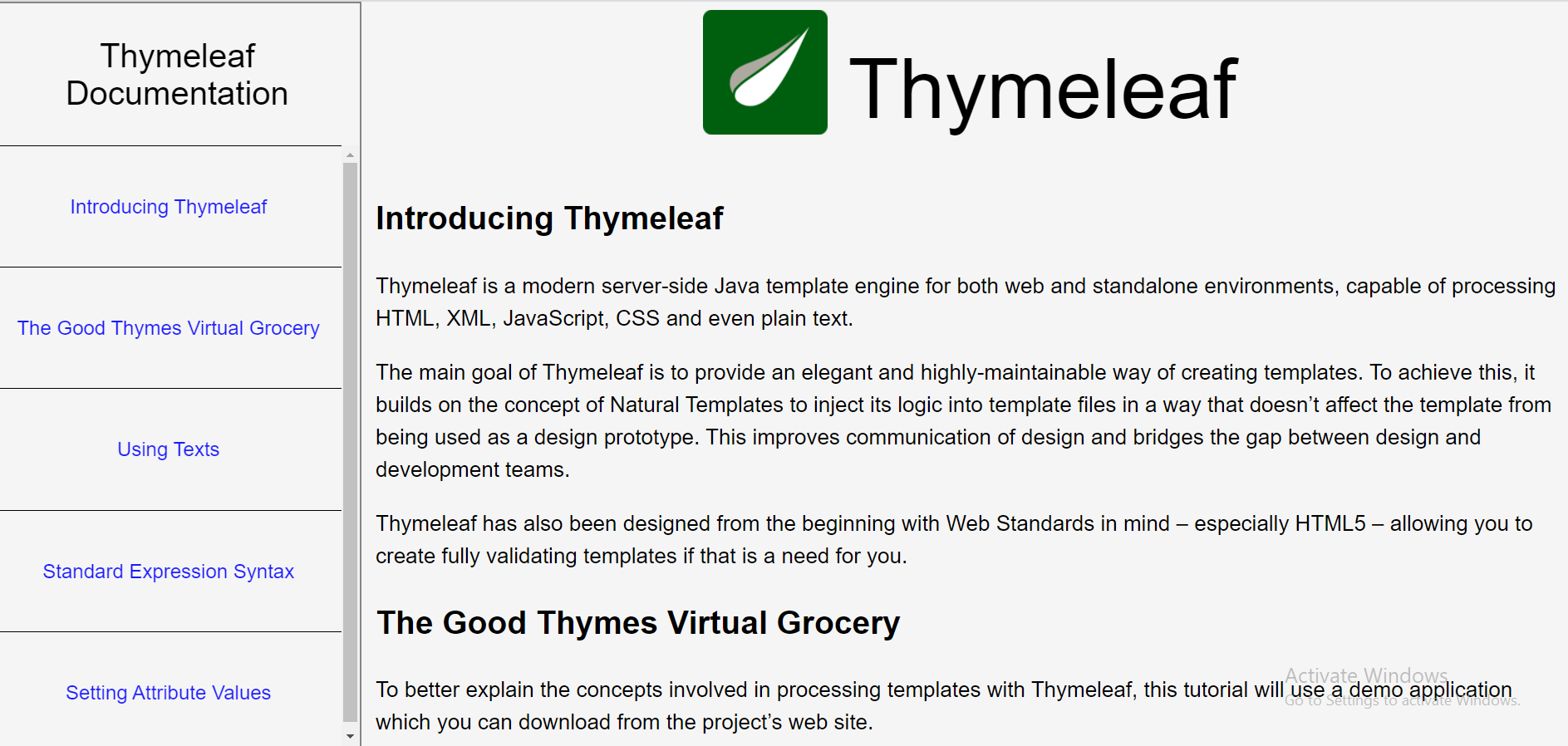 Thymeleaf  Technical Doc
